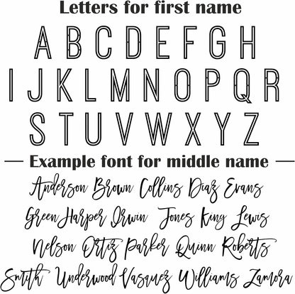 First and Middle Name Signs for Nursery Wooden Name Signs for Kids Room Personalized Name Sign