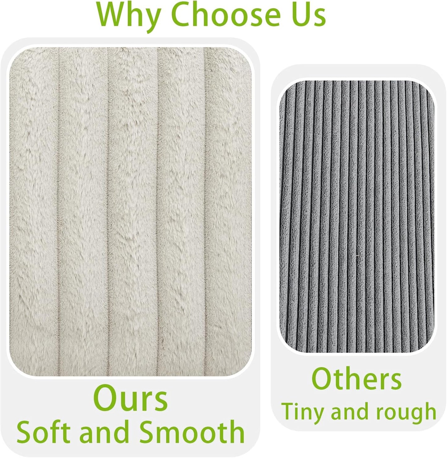 THSUPER Oversized U Shaped Plush Corduroy Fluffy Sectional Sleeper Sofa with Pull Out Bed and Double Storage Chaise for Living Room - Beige