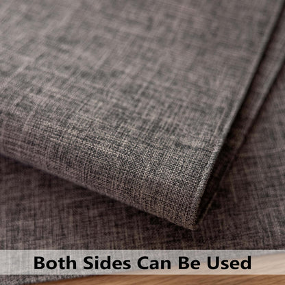 Demetex Placemats Table Mats Set of 6 Heat Resistant Washable Cloth Place Mats for Dining Table Holiday, Dark Grey