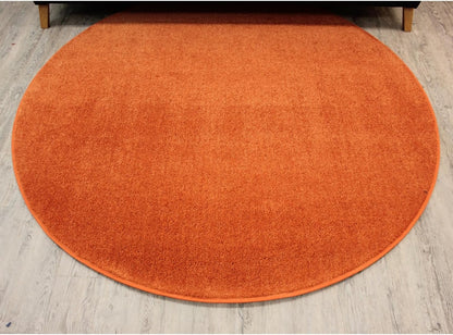 KOECKRITZ Soft and Colorful Kids Classroom Area Rugs (Passes Flammability Pill Test) Many Sizes and Bright Colors to Select from (5' Round, Tangerine)