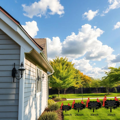 Personalized Cemetery Memorial Metal Stakes, Cardinals Memorial Grave Markers,Graden Decorations for Loss of Mother Father, Outdoor Sympathy Decor Gift