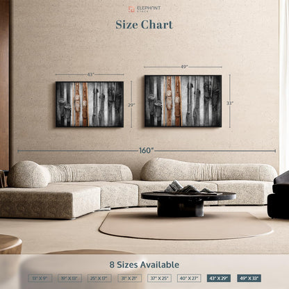 ElephantStock Ski Collection Wall Art - Horizontal Framed Canvas - 1-Piece Bathroom Wall Decor - Photography sports Canvas Print - Brown and Black Decor for Wall - 43" X 29"