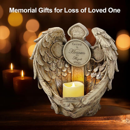 12" Solar Angel Wing Cross Garden Lights, Waterproof Memorial Grave Decorations Sympathy Gifts for Cemetery Outdoors Lawn Yard Home Patio Decor