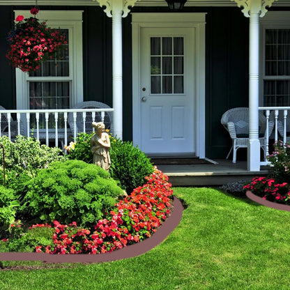 Landscape Edging 33FT, 2in Tall Garden Edging with 30pcs Anchoring Spikes Flexible Edging for Landscaping, Lawn Edging, Paver, Flower Bed Edging Borders, Brown