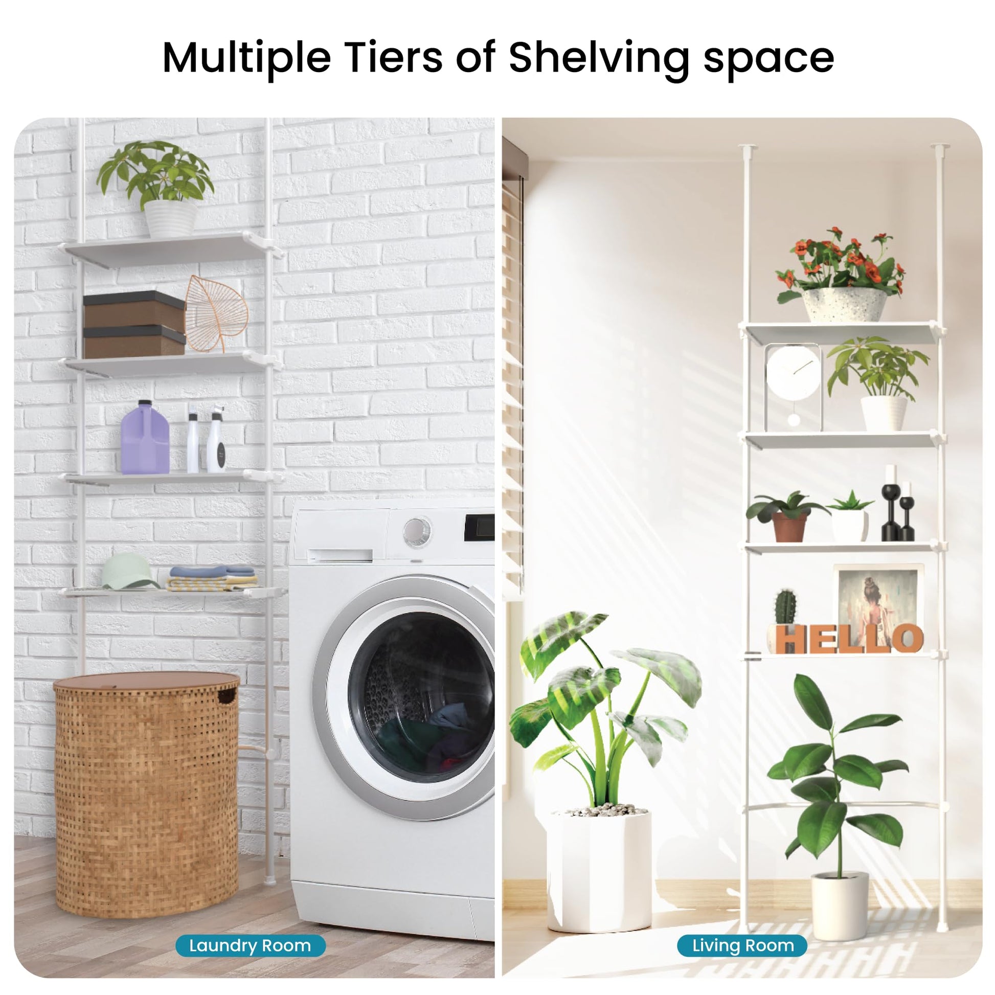 Home Zone Living Over-the-Toilet Organizer Bathroom Storage Organizer