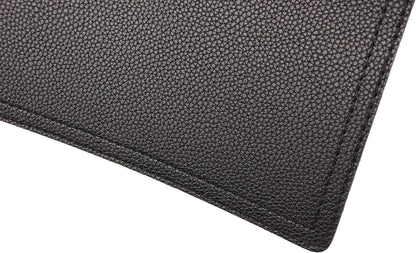 Set of 8 Faux Leather Placemats, PU Table Mats, Waterproof, Stain Resistant, Heat Resistant, Easy to Clean for Kitchen Dining Table,Conference Table C Black Rectangle