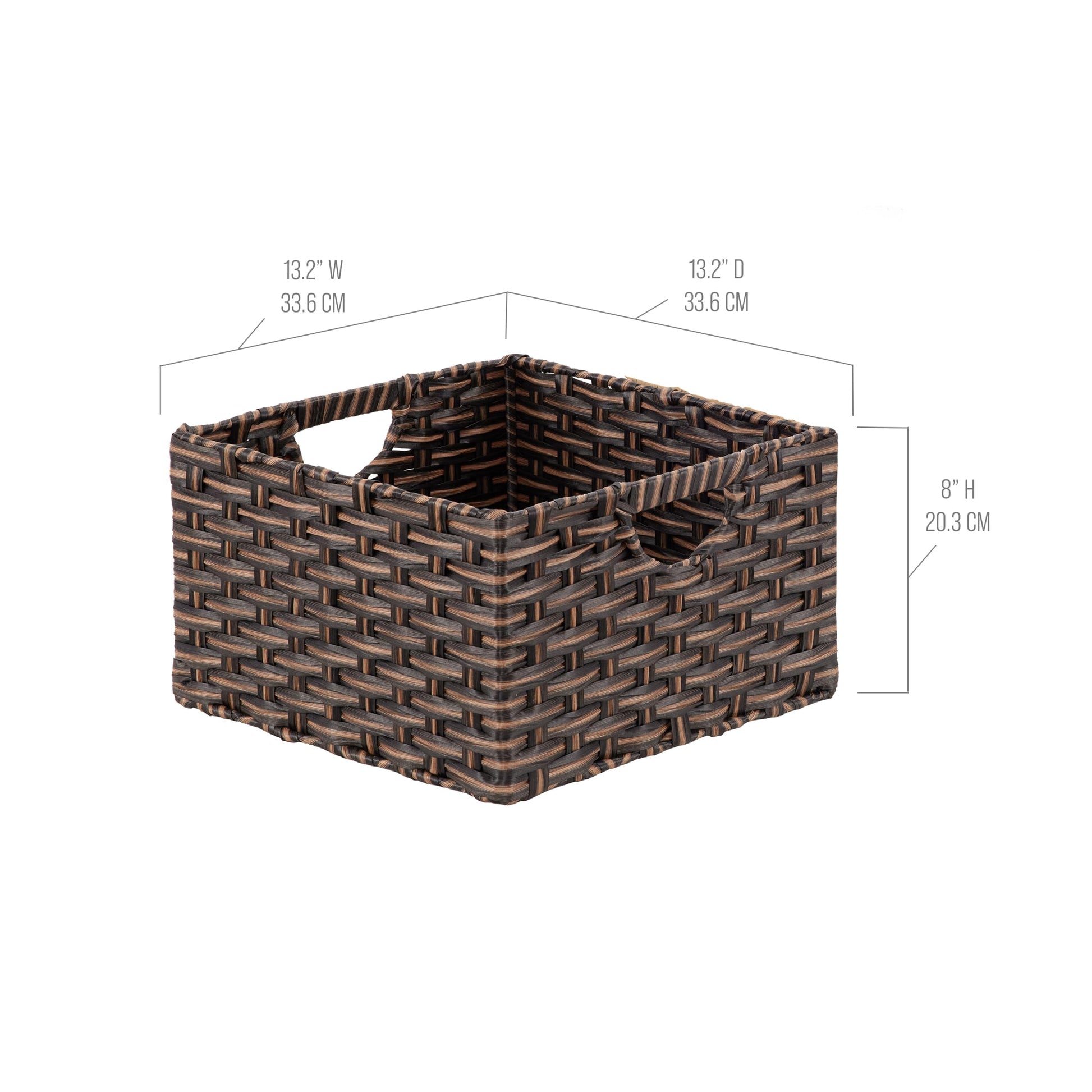 Seville Classics Premium Handwoven Portable Laundry Bin Basket with Carrying Handles, Household