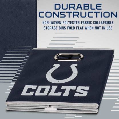 Franklin Sports NFL Indianapolis Colts Collapsible Storage Bin