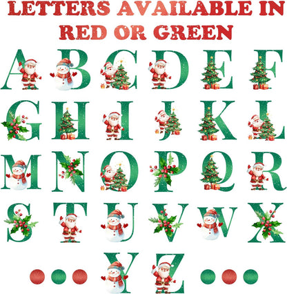 Name Ornaments for Christmas Tree, Personalized Christmas Ornaments 2025, Custom Initial Ornaments A-Z Letter Keepsake Gifts, Xmas Tree Decorations, Stocking Name Tags