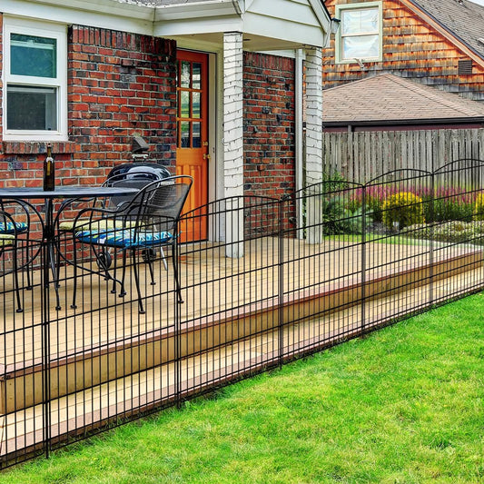 INJOPEXI Decorative Garden Fence 12 Panels 23.6ft (L)×36in (H) Garden Fences with 12 Panels
