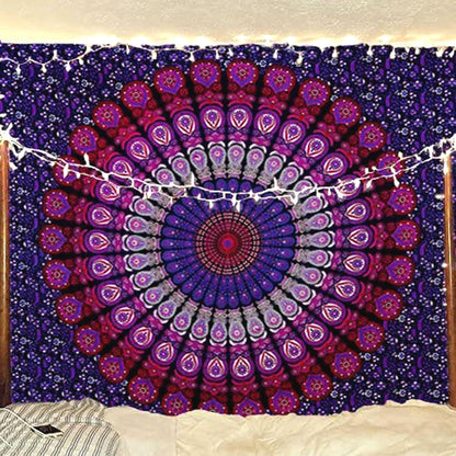 raajsee purple Tapestry- Best Mandala Wall Hanging- Mandala Tapestry For Bedroom Aesthetic-Size Medium (52x60 Inches / 132x152 Cms)