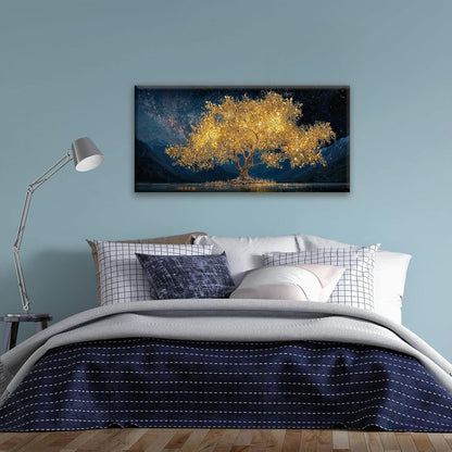 Tsomzxng Modern Canvas Wall Art Decor Print Paintings Gold Tree Of Life Landscape Painting Prints Abstract Wall Decor Picture For Bedroom Office Home Kitchen Artwork Ready To Hang 20"×40"