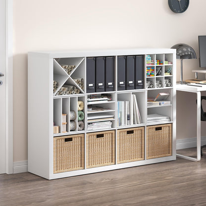 Furinno Cubicle H-Shelf Cube Insert, 2-Tier Cube Organizer, White