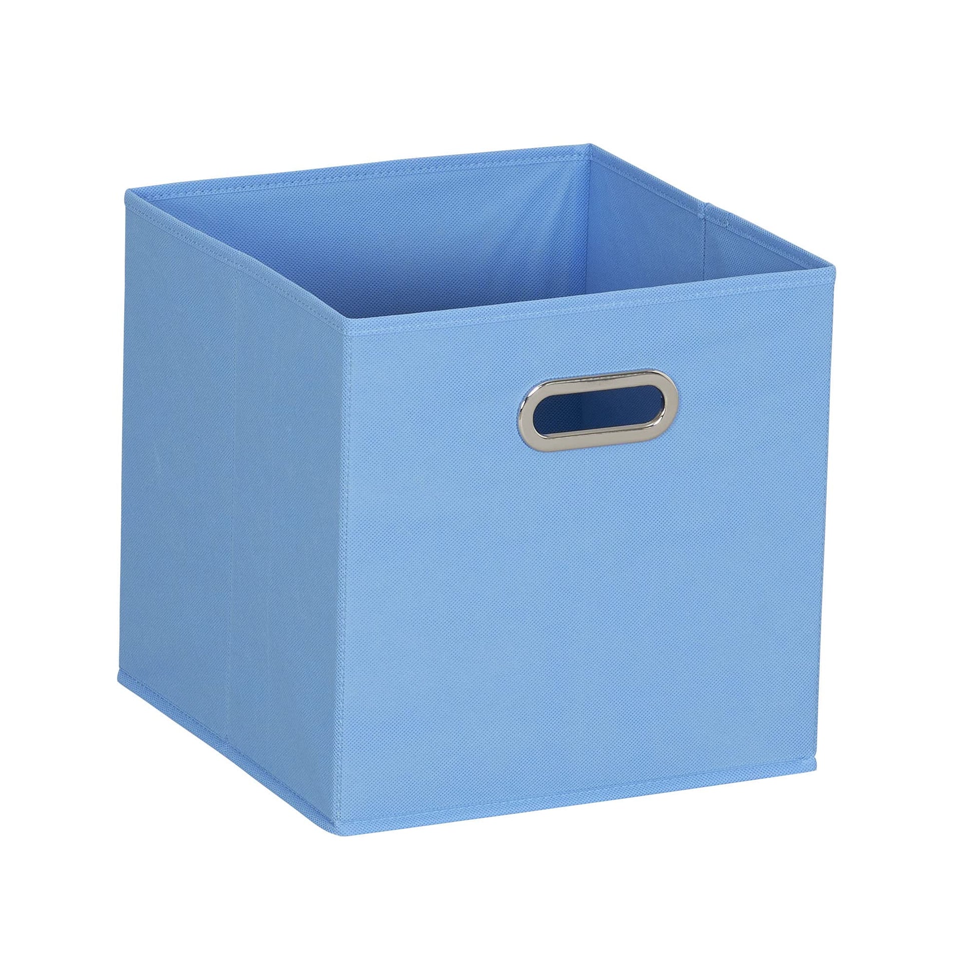 Household Essentials 6 ct Open Fabric Cube Storage Bins, Carolina Blue