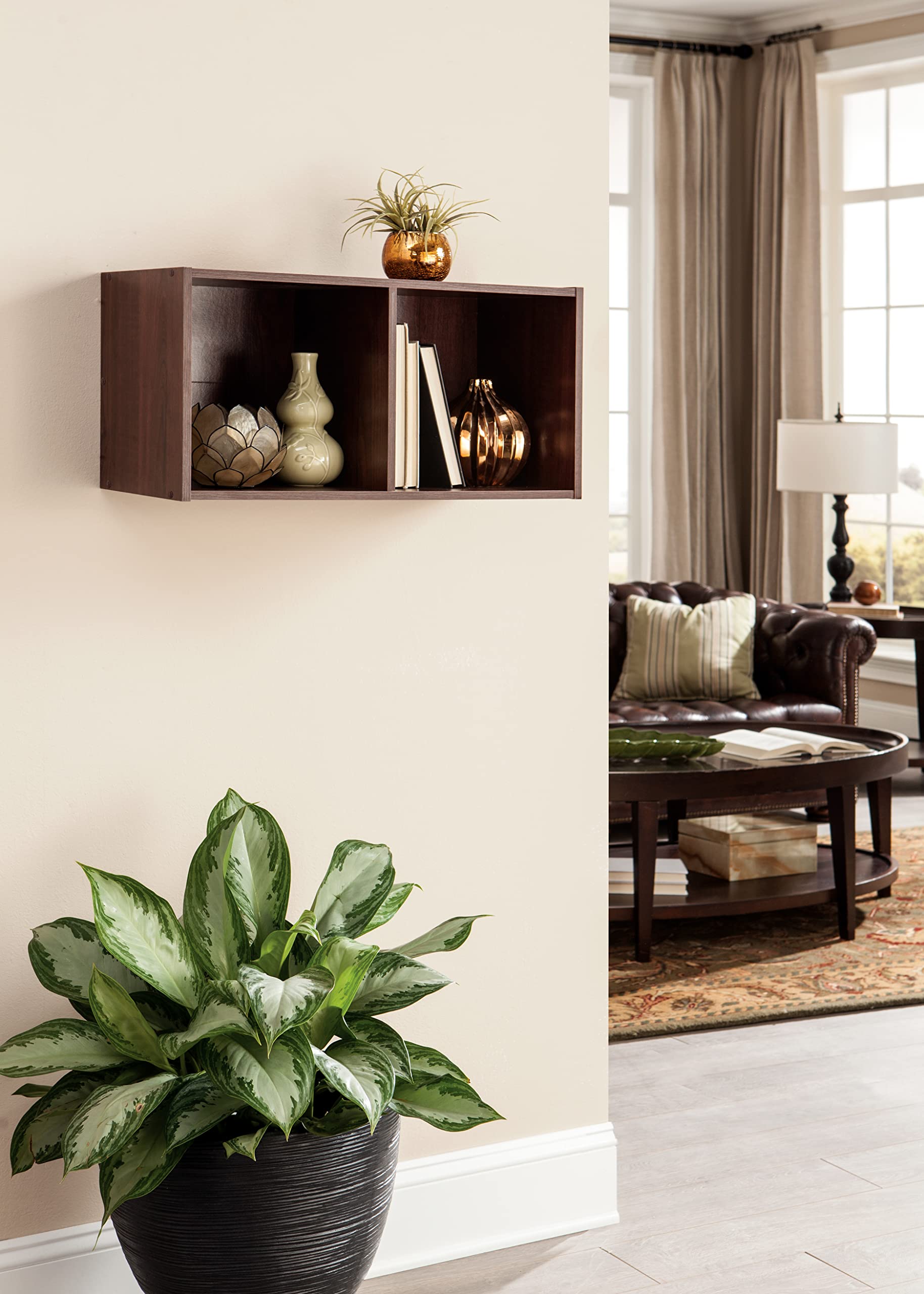 ClosetMaid Cubeicals 2-Cube Storage Shelf Organizer - Stackable or Wall-Mountable, Easy Assembly