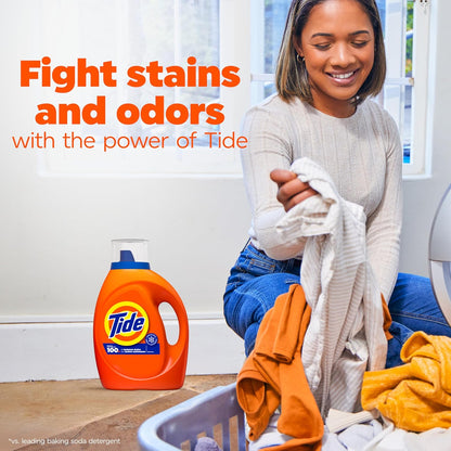 Tide Liquid Laundry Detergent, Original, 64 loads, 84 fl oz, HE Compatible (Packaging May Vary)