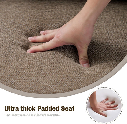 Modern Accent Chair for Living Room Mid Century Arm Chair Upholstered Bedroom Chair Comfy Lounge Chair with Solid Wood Frame, Dark Brown