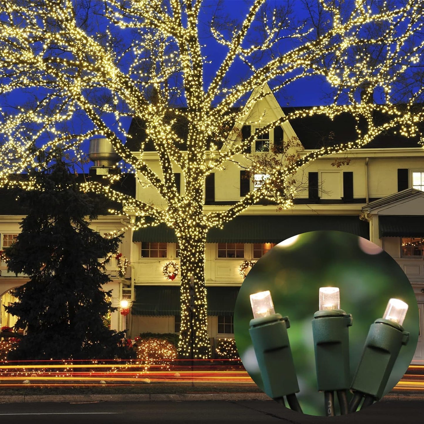 60 LED Warm White String Light - LED Christmas Lights, Mini led Lights for Indoor Outdoor Home Holiday Party Wedding Independence Day Decoration