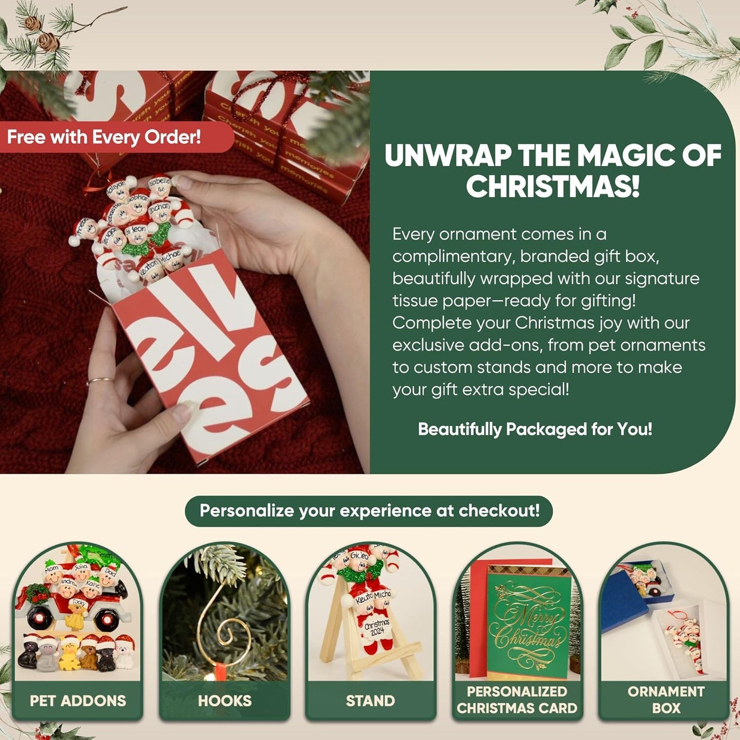 Fireplace Family of 3 Christmas Ornament 2025 Personalized Family Christmas Ornaments 2025 | Bedtime Reading w/Teddy Personalized Tree Ornaments Customizable Gifts Matching Pajamas of Three Ornament