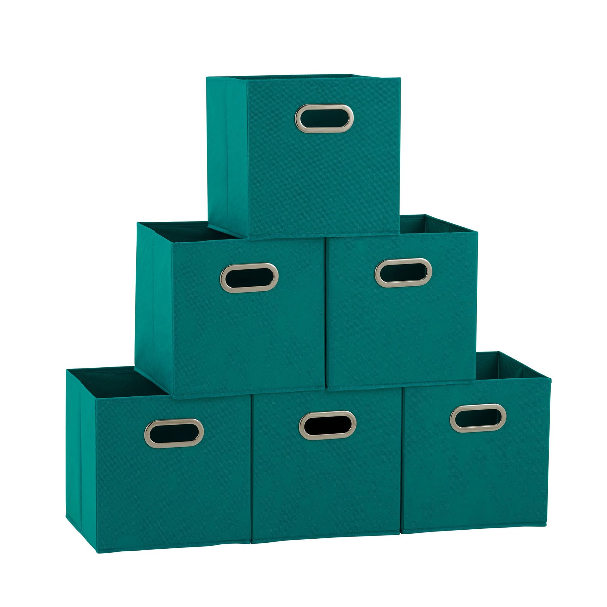 Household Essentials Fabric Storage Bins in Strong Poly‑Woven Fabric, Sturdy Chipboard Sides