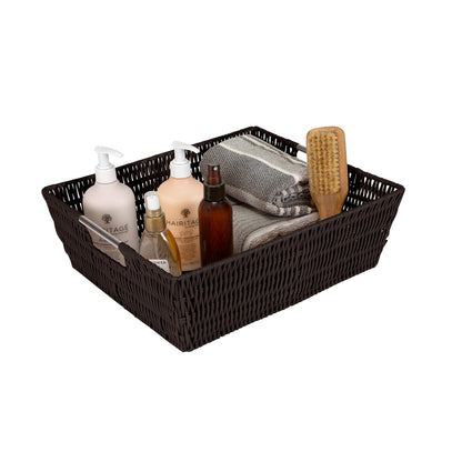 Simplify 15"x13"x5" Shelf Storage Woven Handles | Nursery | Playroom | Toys | Bedroom | Closet |