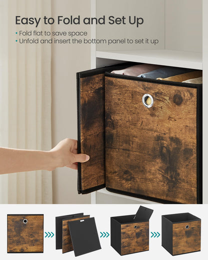 SONGMICS Storage Cubes, Set of 8, 13-Inch Foldable Closet Organizers