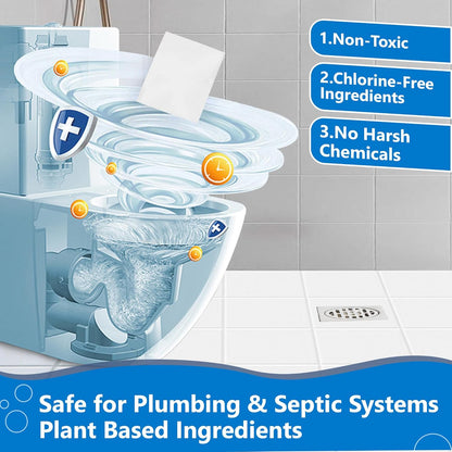 Toilet Bowl Cleaner Sheets, Natural Toilet Bowl Cleaner Strips, Eco-Friendly, Removes Stains & Odors, Non Toxic, Plastic Free, Septic Safe, Ideal Toilet Bowl Cleaner, 120 Uses