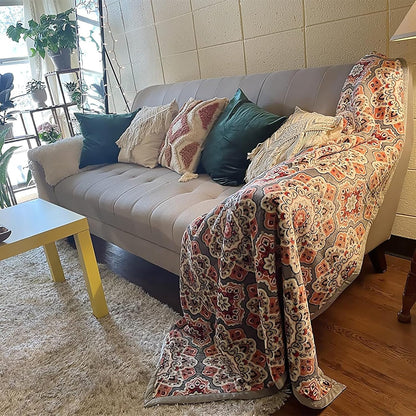 UKELER Floral Sherpa Bed Blanket King Size 90'' x 108'', Native American Cozy Warm Blanket for Bed/Couch/Sofa, Great Gift for Women's Day,Mother's Day,Father's Day,Thanksgiving,Christmas,Birthday