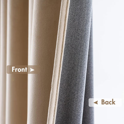 MIULEE Camel Beige Velvet Curtains Thermal Insulated Blackout Curtain Drapes for Bedroom Living Room Darkening 72 Inches Long Curtains Panels Rod Pocket Set of 2