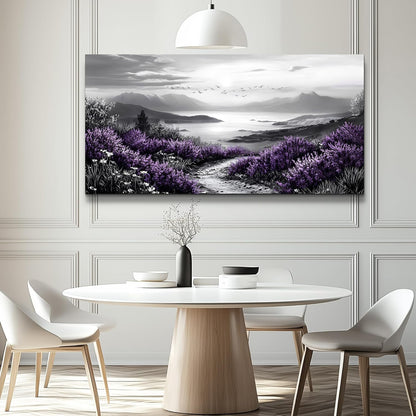 KELIYUAN Large Canvas Wall Artwork Home Decoration Painting Black And White Landscape Modern Print Painting Living Room Decor And Bedroom Office Wall Decoration Natural Scenery Mural 24 X 48 Inches