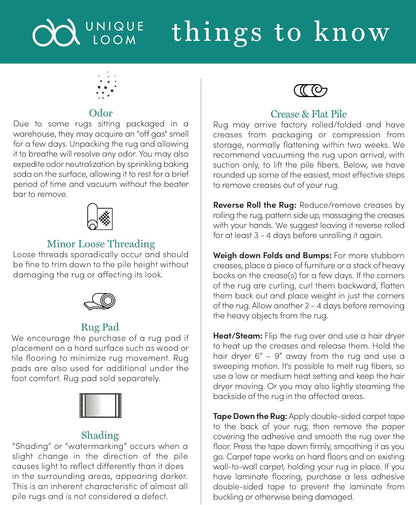 Unique Loom Rosso Collection Vintage, Geometric, Bohemian, Traditional, Distressed, Southwestern Area Rug, Rectangular 5' 0" x 8' 0", Light Gray/Ivory