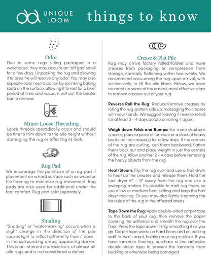 Unique Loom Rosso Collection Vintage, Geometric, Bohemian, Traditional, Distressed, Southwestern Area Rug, 5' 0" x 8' 0", Multi/Ivory