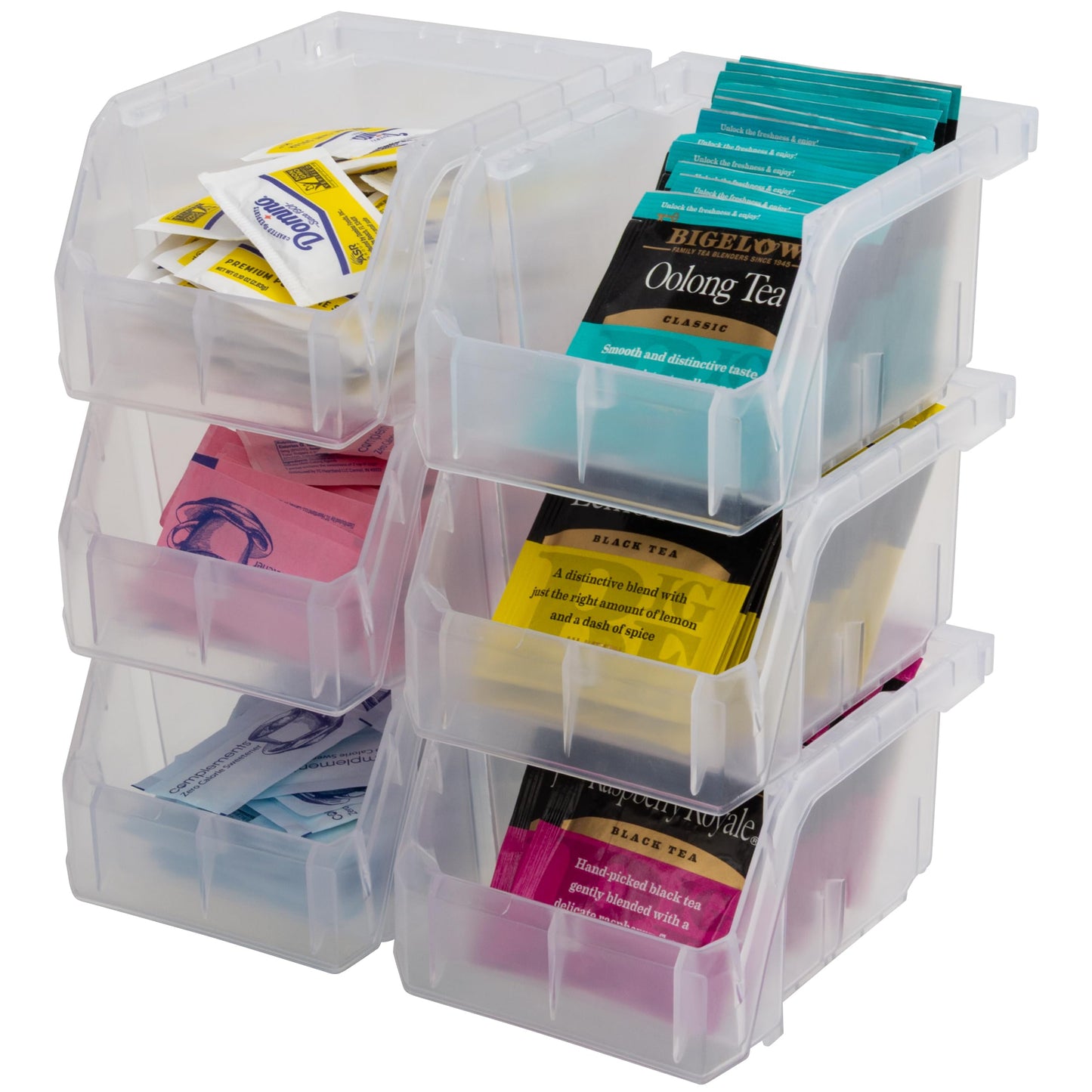 ReadySpace Plastic Containers for Organizing and Storage Bins for Drawers, Desks, Office