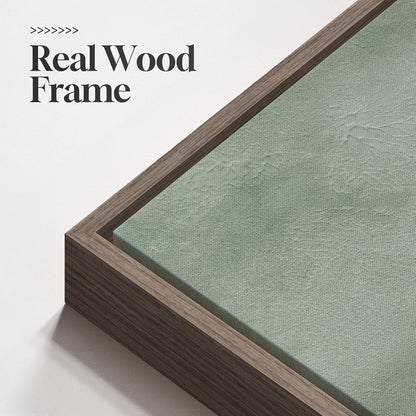 Framed Sage Green Abstract Wall Art, Modern Canvas Prints Artwork for Walls, Square Minimalist Green Abstract Pictures for Living Room, Hallway, Dining Room, Bedroom, Home Office Wall Decor 24x24 In