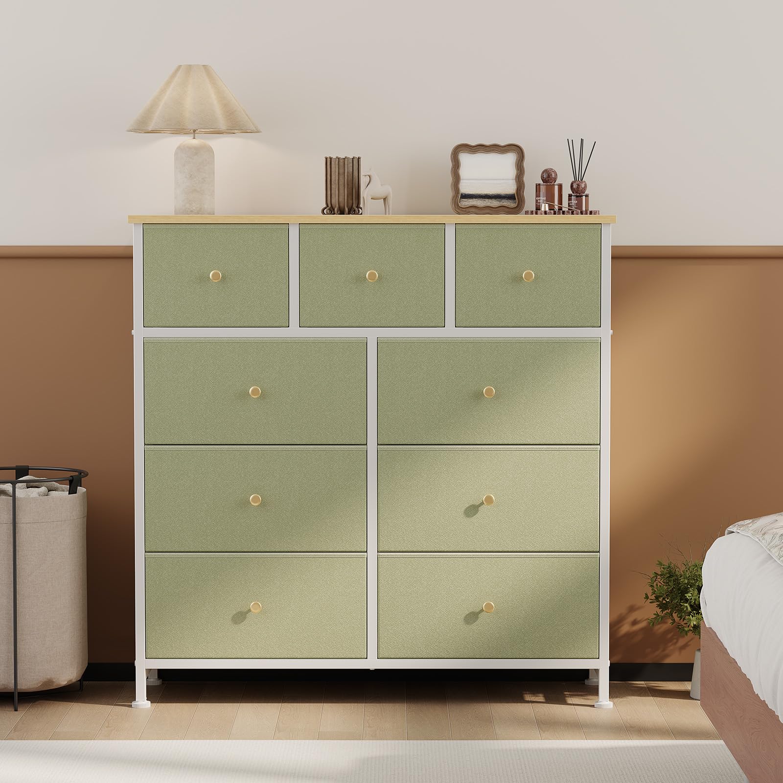 OLIXIS 9 Drawer Tall Dresser for Bedroom, Closet Organizers and Storage