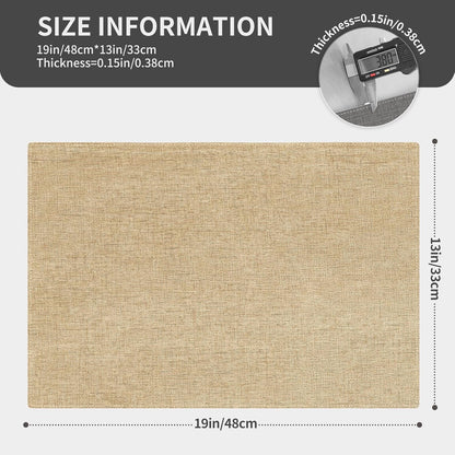 Cloth Placemats, Set of 6 Heat-Resistant Cotton Linen Blend Double Layered Machine Washable Place Mats, Wrinkle Free Thick Fabric Dining Table Mats for Indoors & Outdoors (Cream Beige, 6)