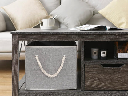 StorageWorks Storage Baskets for Shelves, Foldable Fabric Closet Storage Bins with Handles, Fabric Storage Bins Clothes Organizer, Gray, 3-Pack, Extra Large