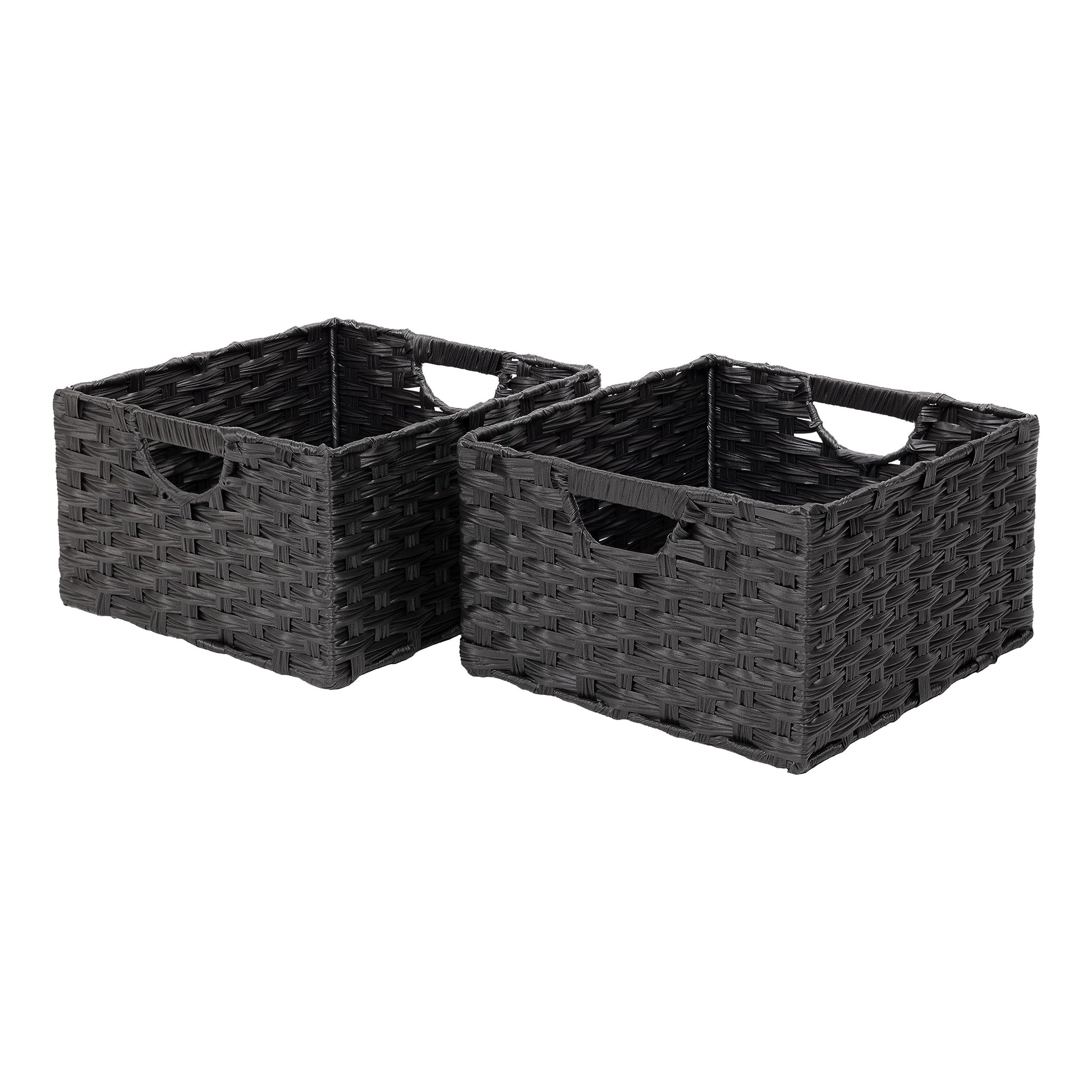Seville Classics Premium Handwoven Portable Laundry Bin Basket with Carrying Handles, Household