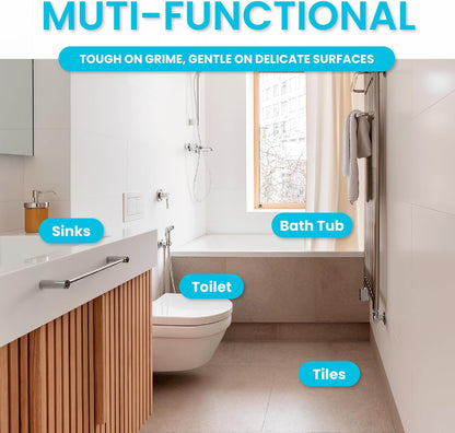 Pumice Stone Toilet Bowl Cleaner | Toilet Pumice Stone with Extra Long Handle | Scouring Stick for Toilet Cleaning, Stain Removal on Toilets, Grills, Tiles, Grout & Pools | 4 Pack