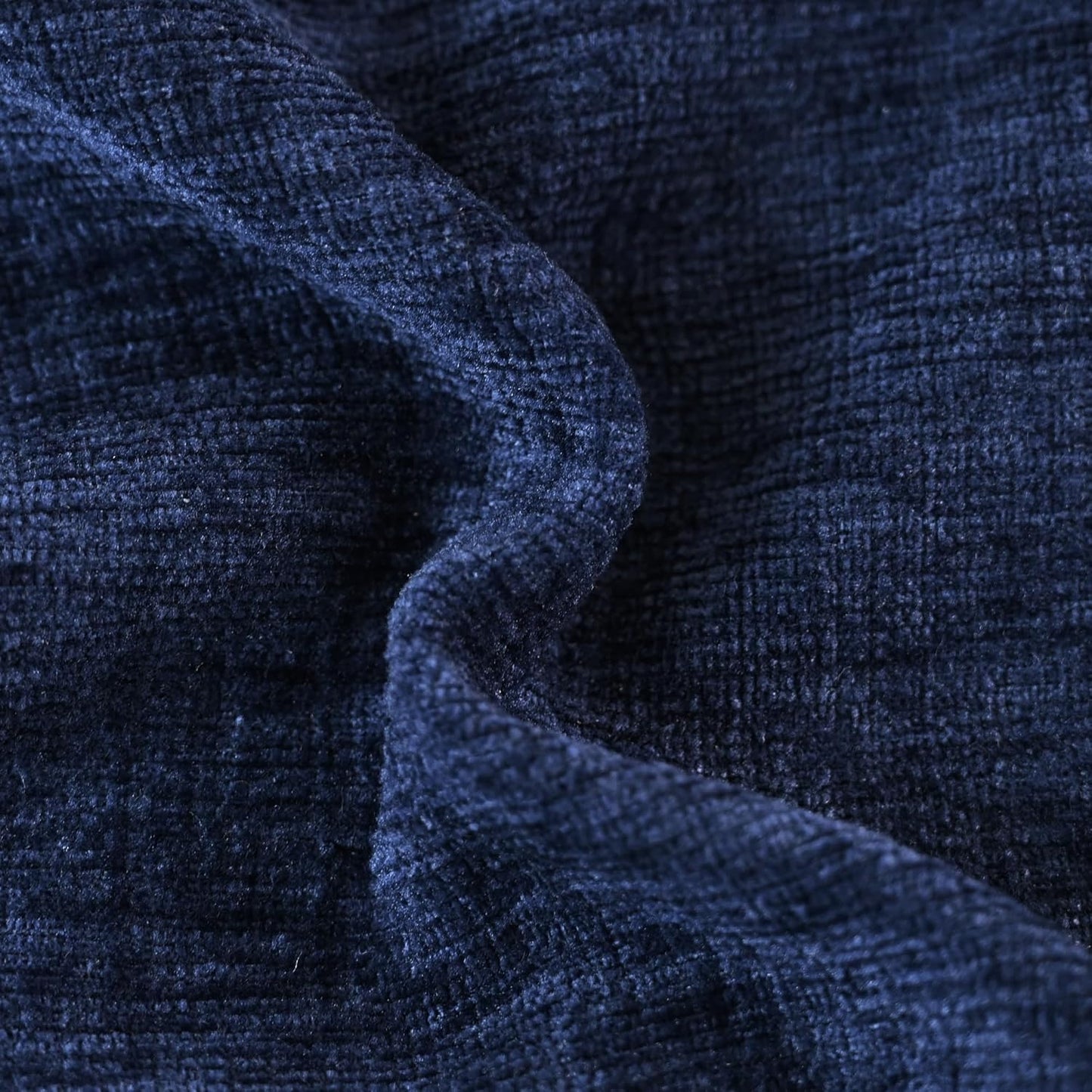 CaliTime Throw Pillow Covers Decorative 18 X 18 Inches Pack of 2 Cozy Chenille Cushion Cases for Couch Sofa Bed Living Room Home Navy Blue