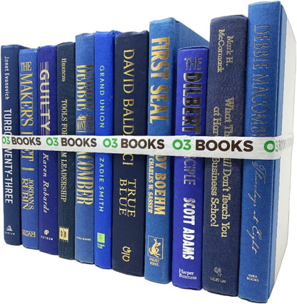 Curated Decorative Books Hardcover Décor Books for Home Décor, Choose Color, Interior Design, Office, Wedding Display, Instant Library, or Staging (Jeans, One Foot)