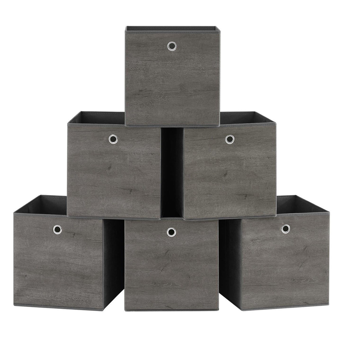 SONGMICS Storage Cubes, Set of 6, 13-Inch Foldable Closet Organizers