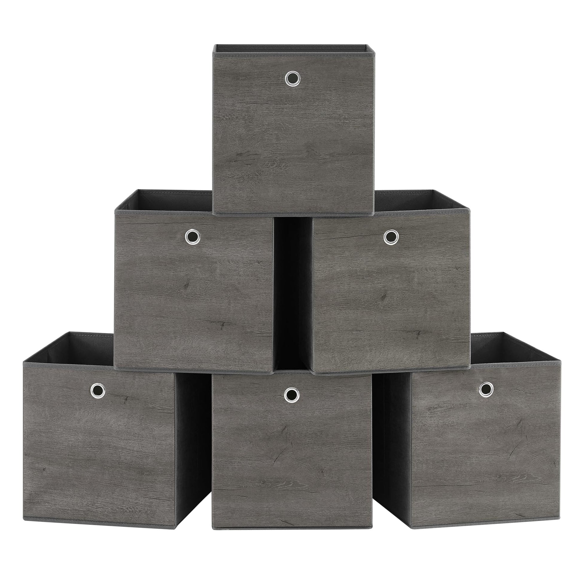 SONGMICS Storage Cubes, Set of 6, 13-Inch Foldable Closet Organizers