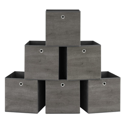 SONGMICS Storage Cubes, Set of 6, 13-Inch Foldable Closet Organizers