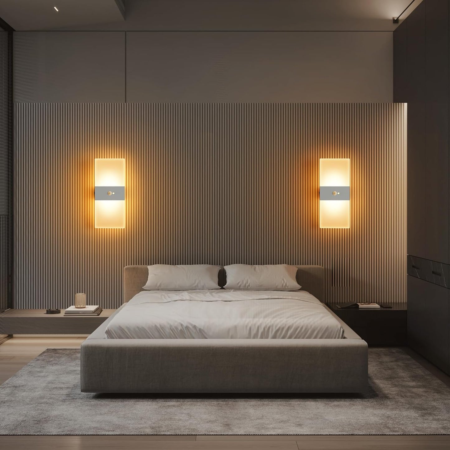 Motion Sensor Rechargeable Light, White LED Closet Light with USB-C Charging, Magnetic Mount, Auto On/Off for Hallway, Bathroom, Pantry, Under Cabinet, Battery Operated