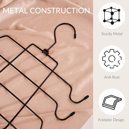 ZEDODIER Tank Top Hanger, 2 Pack Space Saving Bra Hangers, Non-Slip Hanging Sport Bras Holder, Closet Organizers and Storage for Camisoles Tank Tops Bras Ties Swimsuits Strappy Dress, Black