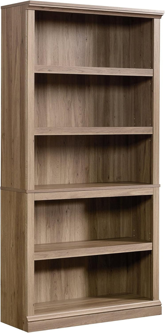 Sauder 5 Tier Book Shelf Wooden Bookcase Multipurpose Bookshelf for Home Office, Living Room, in