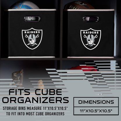 Franklin Sports NFL Oakland Raiders Collapsible Storage Bin