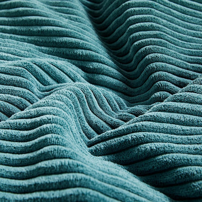 Fancy Homi 2 Packs Teal Decorative Throw Pillow Covers 16x16 Inch for Living Room Couch Bed Sofa, Rustic Farmhouse Boho Home Decor, Soft Corss Patchwork Corduroy Textured Square Cushion Case 40x40 cm