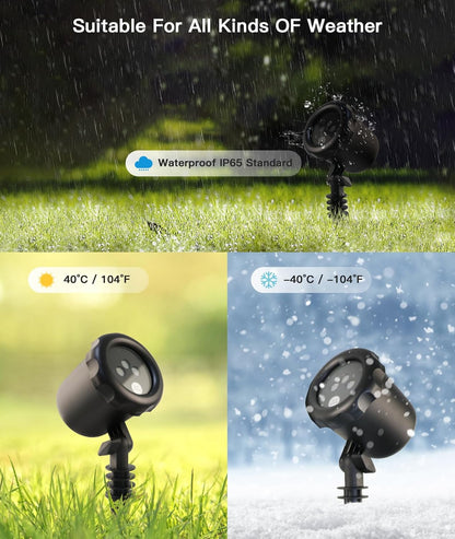 Christmas Projector Lights Outdoor, 3 Color Laser Light Projector,Waterproof Firefly Lights Show with Remote Control for Christmas, Home Decor,Christmas Gift, Wedding, Party, Garden